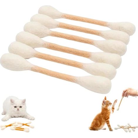 Bâtonnets pour chats - Lot de 6 - 15 cm - Jouets interactifs pour chats - Bâtonnets à mâcher en coton - Jouets naturels et comestibles - Effet cataire - Bâtonnets à mâcher pour chatons - Cadeau pour c (1/5)