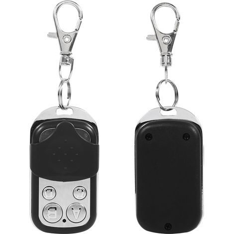 Mando a distancia por radio de 433 MHz con 4 botones para puertas de garaje/coche, negro/plata, 5,5 x 3 cm (1/5)