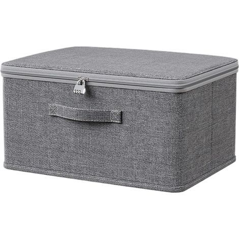 Boîte Rangement - 1 pièce, Boîte Rangement Verrouillable Pliable Anti-poussière Anti-humidité - Pour Vêtements (1/5)