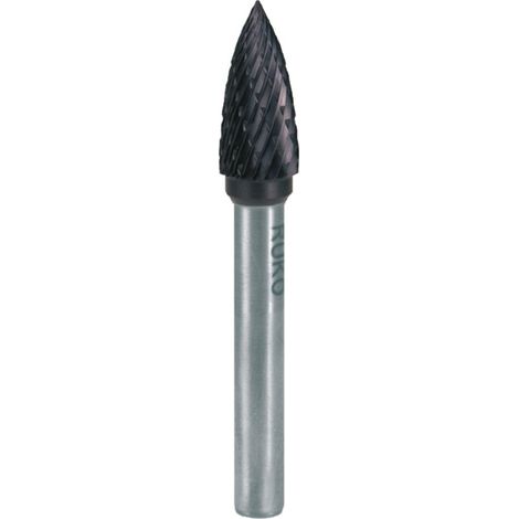 RUKO Fraise en carbure monobloc SPG Ø 8 mm Longueur de tête 18 mm Ø de queue 6 mm Denture TiCN KVZ 4 - 116026TC (1/5)