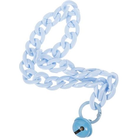 1 pièce de collier pour animal de compagnie bleu clair collier pour chat vêtements pour animaux de compagnie acrylique-50CM