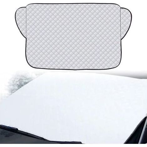 Lntyq Couverture Pare-Brise Voiture,Protege Pare Brise Givre,Protection Pare Brise Hiver,Couverture Pare Brise Voiture,Pare-Soleil Anti Givre Neige Anti Glace UV Soleil Protection Repliable Universell (1/5)