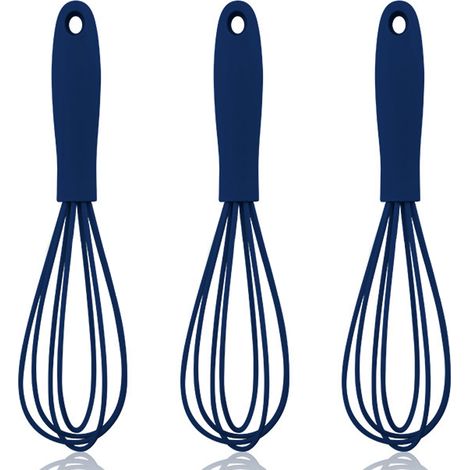 Fouet En Silicone - Résistant À La Chaleur Jusqu'à 230 °C - Pour Cuisinière Et Ustensiles Antiadhésifs - Lot De 3 (1/5)