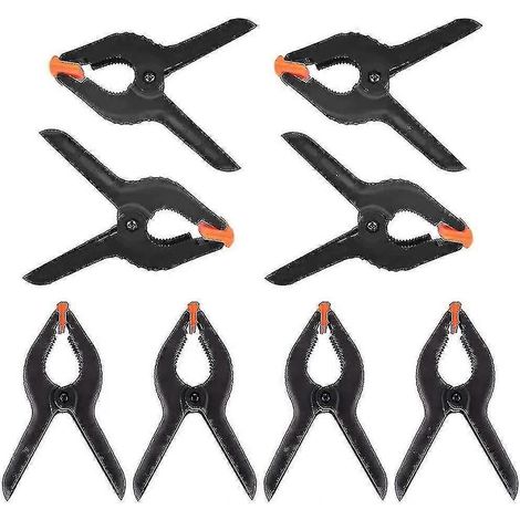 clips à ressort, clips à ressort en plastique noir, clips en nylon, clips pour outils de bricolage (1/3)