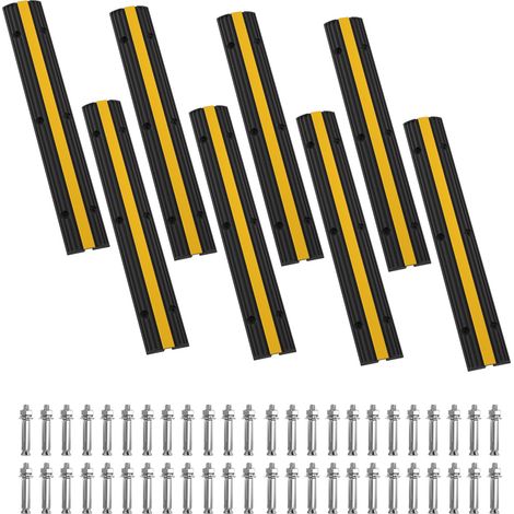 Jiubiaz 8X Rampe Protection Câble 100 cm praticable Tunnel pour câbles au sol Rampe en caoutchouc (1/5)
