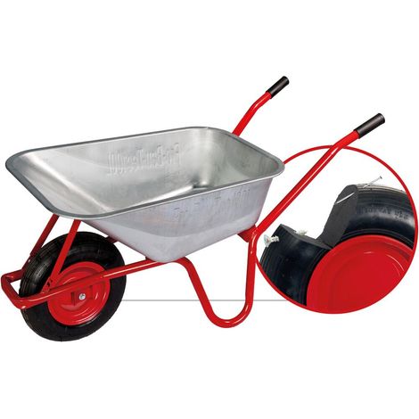 Pro-Bau-Tec PU Garten- und Bauschubkarre 100L Tragkraft 160kg (1/2)