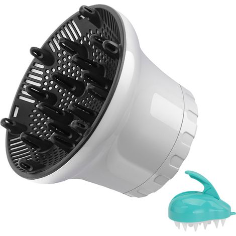 Diffuseur de cheveux universel, accessoire diffuseur pour sèche-cheveux, réglable pour sèche-cheveux à percussion avec embout, 3,5 à 6,5 cm pour coiffures bouclées ou ondulées (1/3)