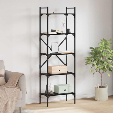 vidaXL  Bookcase  Black Oak 56 x 32 x 174 cm Engineered Wood