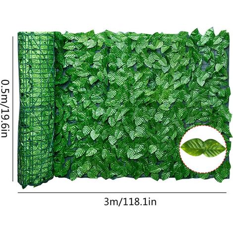 Rouleau feuillage artificiel UV – Pour mur haie, aménagement intérieur/extérieur – Décoration verdure (1/4)