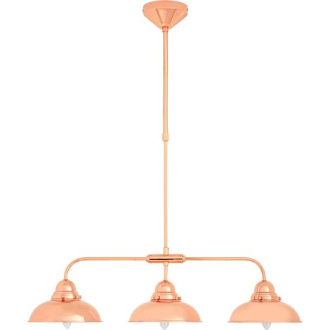 Premier Housewares Jasper 3 Pendant Copper Finish Light (1/5)