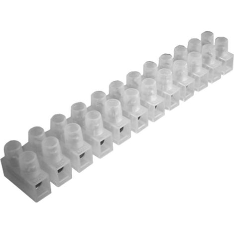 Bornier de raccordement RS PRO, 12 pôles , A visser, 16mm², 30 76A ( Prix pour Paquet de 5 )