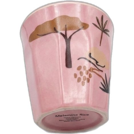 Rice Melamin Kinderbecher 'Jungle' Rosa (1/2)