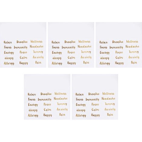 feuilles d'étiquettes autocollantes pour flacons d'huiles essentielles - Lettres, autocollants créatifs (1/5)
