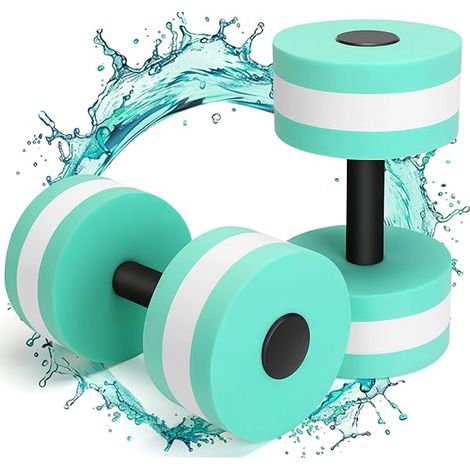 Haltere Aquatique - 2 Pièces - EVA Haute Densité - Pour Exercices en Piscine et Aquagym - Résistant à l'Eau - 30 x 12 x 10 cm (1/3)