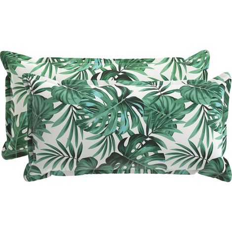 Kissenbezug 2 stk. HOUTEN Blattmuster 40 x 80 cm Polyester vidaXL
