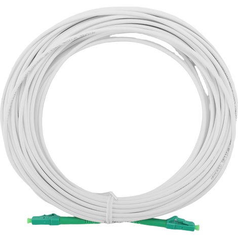 Câble de brassage à fibre optique LC coudé, interface PC, monomode, monoconducteur, étanche et blindé, 1500 cm / 49,2 pi (1/5)