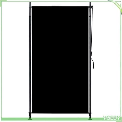 Store roulant d'extérieur - FAFEICY - 145936 - 120 x 270 cm - Anthracite - Manuel (manivelle) (1/5)