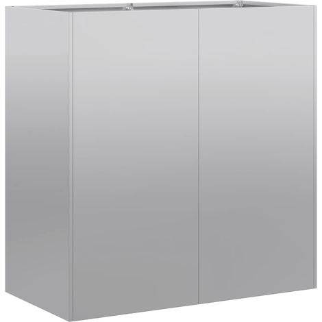 vidaXL Fioriera 80x40x80 cm in Acciaio Zincato