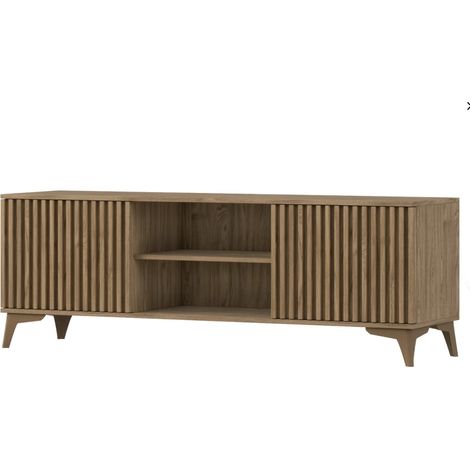 Meuble TV 2 portes 150 cm Esteban Bois (1/5)