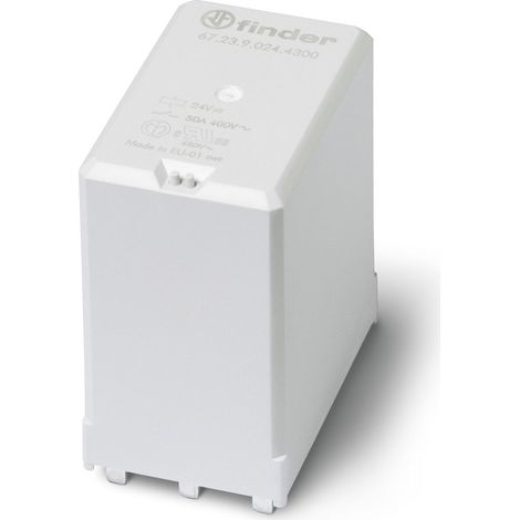 Relais de puissance 3NO 50A 24V DC montage CI intervalle des contacts  5,2mm FINDER 672390244500PAS