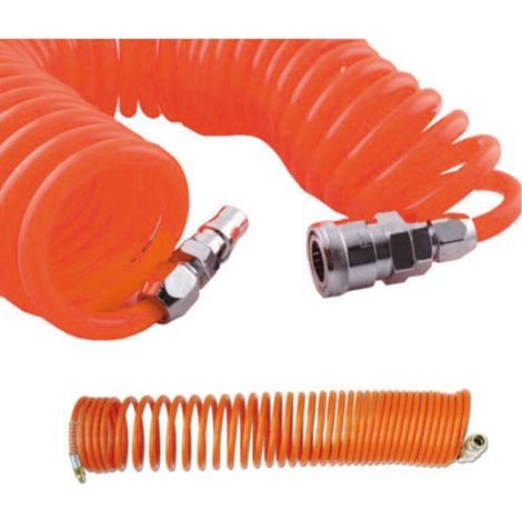 Tuyau Flexible à Air Comprimé Pour Compresseur 10 Mètres Raccord Spirale