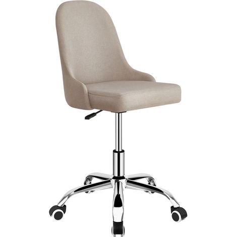 Sedia da ufficio in lino colore grigio- Abby (1/5)