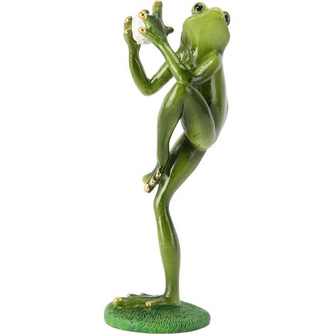 Froschfigur aus Kunstharz, sportlicher Frosch (1/5)