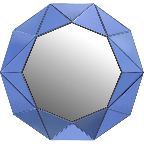 Miroir mural bleu Ares 80x6x80 cm (1/2)