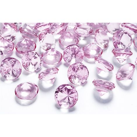 Diamantkonfetti 20 mm, hellrosa, 10 Stück. (1/2)