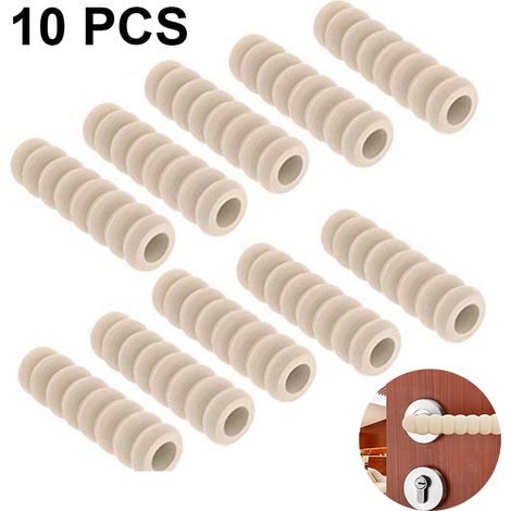 Lot de 10 butées de poignées de porte pour enfants, protection souple pour poignées de porte ou de fenêtre, protection pour meubles d'enfants