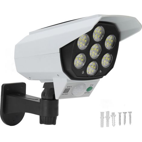 Projecteur Solaire LED Toivize IP64 Faux Caméra Sécurité avec Détecteur de Mouvement, éclairage Extérieur Autonome Haute Luminosité (1/5)