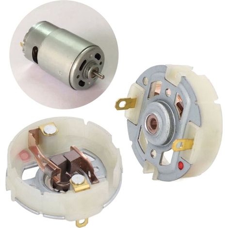 Spazzole motore in carbonio RS550 con supporto, accessorio per trapano, avvitatore elettrico, 2 pezzi -Crezuo