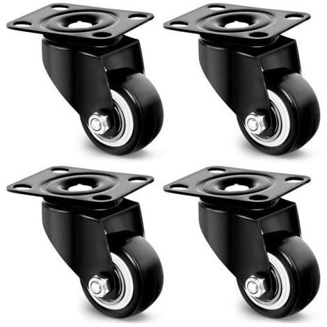 Roulettes pour Meubles, 4 Pièces Roulette Charge Lourde 360 Degré Roulettes Pivotantes avec Frein 40mm Silence Roulettes Pivotantes pour Appareils Et Meubles (1/5)