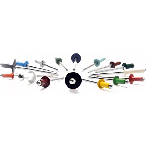 Rivetto cieco in alluminio-acciaio 4,010 mm RAL 8017 - 5,0 STO - 953 4108017