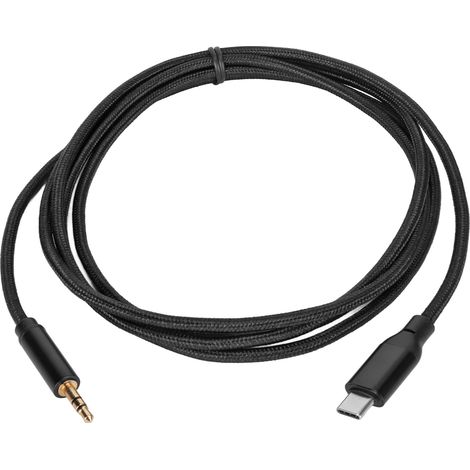 Câble audio USB-C vers jack 3,5 mm HiFi stéréo Plug and Play, tressé, de type C vers AUX mâle, pour PS5, voiture et téléphone, 1 m / 3,3 pi (1/4)