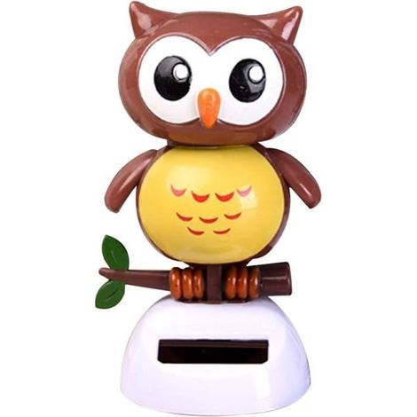 Solar Dancing Owl Figurine, Solar Car Ornaments, Solar Powered Owl Shape, Solar Powered Car Toy Animal Dancing Solar (1/4)