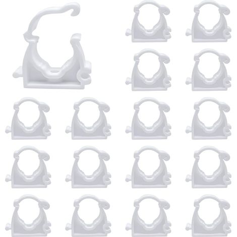 Packung mit 20 Schlauchschellen - Innendurchmesser - Kunststoff - Für Schwimmbad, Teich, Waschmaschine und Garten (32 mm)
