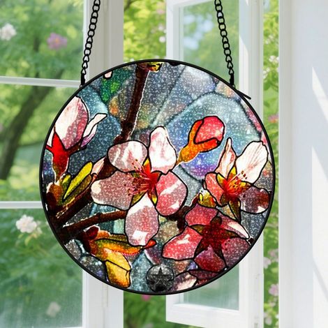 12.5cm Suspension en Vitrail Élégant, Attrape-Soleil Coloré pour Décoration Intérieure, Cadeau Anniversaire, Noël pour Femme, Homme, Maman (1/5)