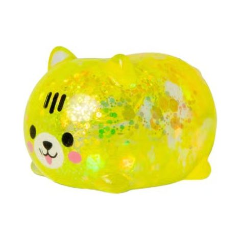 Jouet à pince Mini Glitter Chien KAESI Soulagement du stress Jouet sensoriel Boule à sucre pour chien doux à montée lente Jouet anti-stress (Couleur aléatoire 1 pc) Yellow (1/5)