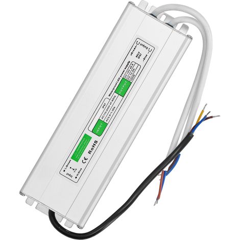 Transformateur LED 150W 12V IP67 étanche, alimentation étanche avec protection contre courts-circuits, driver LED AC 110V-240V, convertisseur extérieur, ampoules et rubans 12V. (1/5)