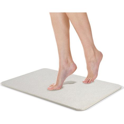 Kieselgur-Badematte, saugfähig, rutschfest, 45 cm x 35 cm, 1500 g, blau (1/5)