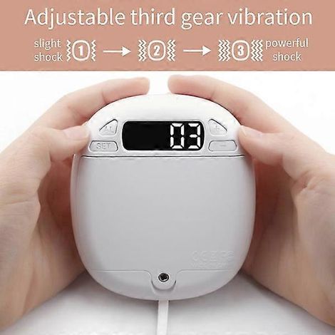 Réveil vibrant multifonctionnel - Vibrateur de lit rechargeable à placer sous l'oreiller (blanc) (1/5)