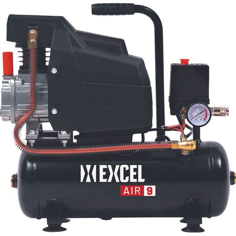 COMPRESSORE COASSIALE LUBRIFICATO A OLIO AIR 9 LT.9 MONOFASE    EXCEL