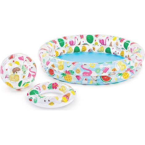 Inflatable pool ring and ball set 122 x 25 cm intex 59460 8832482 (1/3)