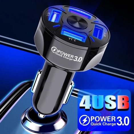 Universelles USB-Ladegerät mit 4 Anschlüssen, 12–24 V, Quick Charge 3