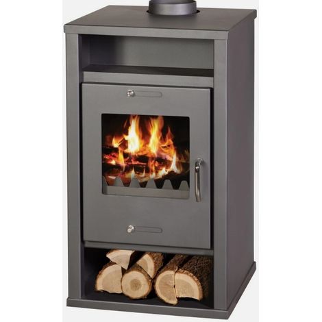Stufa a legna Victoria Deluxe B da 12,14 kW colore nero (1/4)