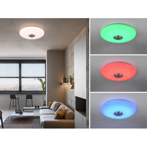 LED Deckenleuchte MUSICA mit Lautsprecher Farbwechsel & Fernbedienung, Ø 58cm