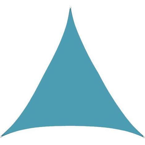 Voile Ombrage Triangulaire 3x3x3m Bleu Polyester Impermeable UV (1/3)