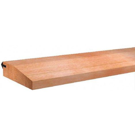Seuil de porte en bois exotique 84 cm – Joint isophonique – Recoupable – Fixation par vis – Étanchéité à l'eau et à l'air – Ellen