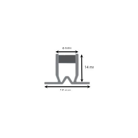 Giunto di dilatazione in plastica 2 metri : Modello - 14X8MM GRIGIO